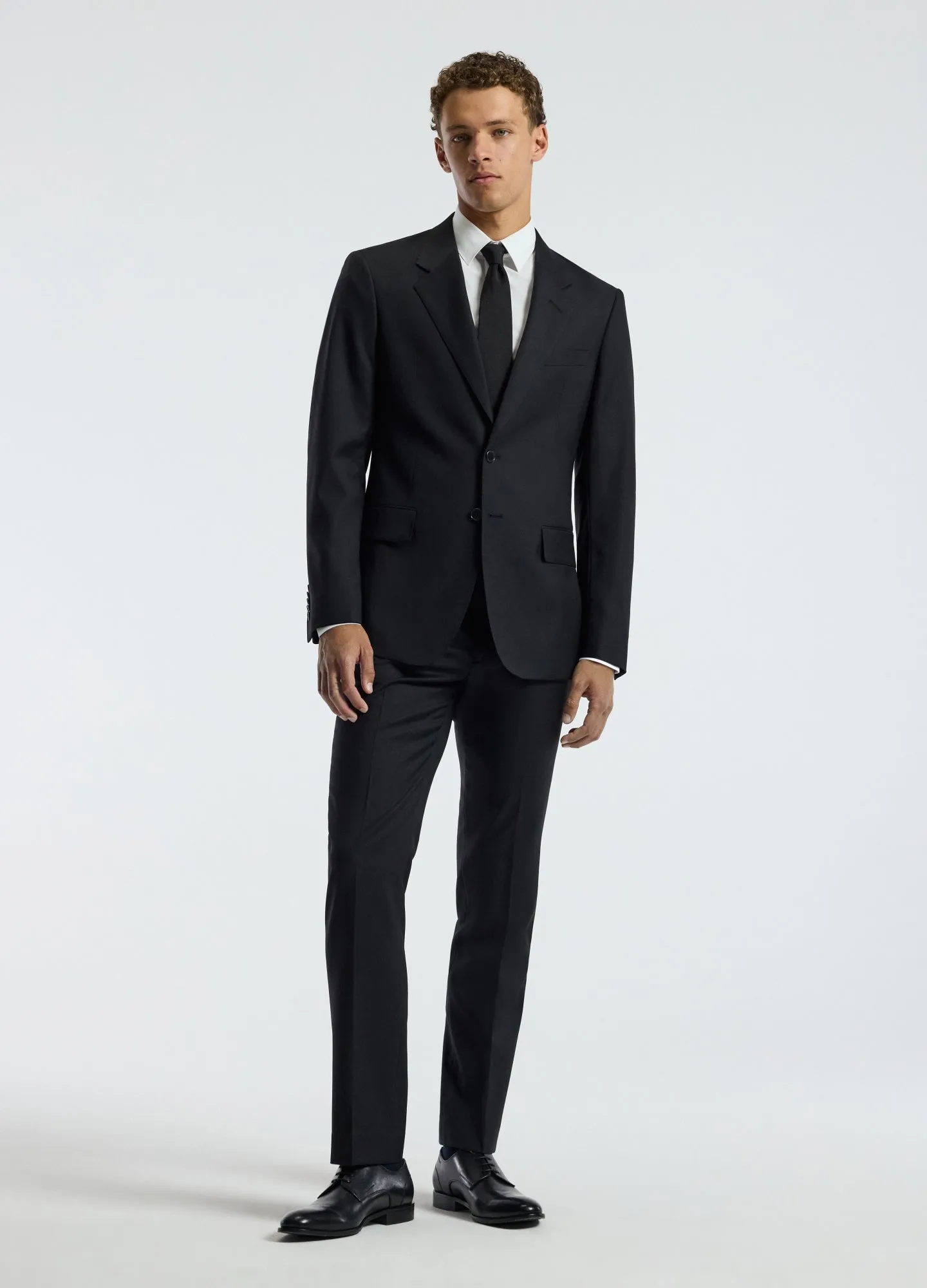 Wool Twill Suit Jacket Black sold by Calibre product image thumbnail 2