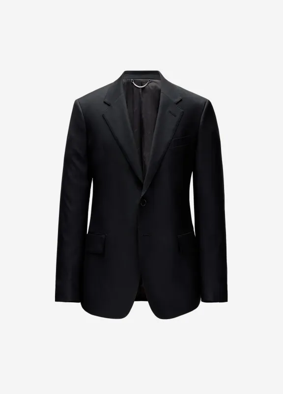 Wool Twill Suit Jacket Black sold by Calibre