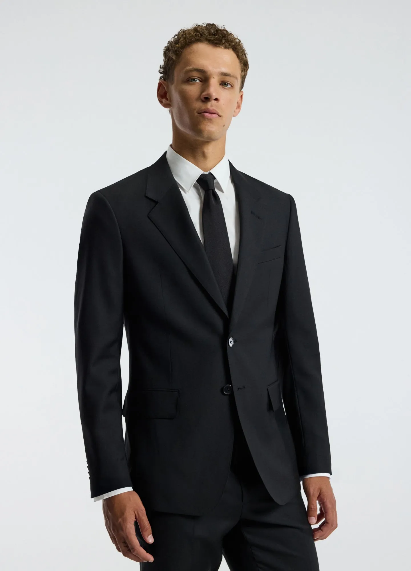 Wool Twill Suit Jacket Black sold by Calibre product image thumbnail 3