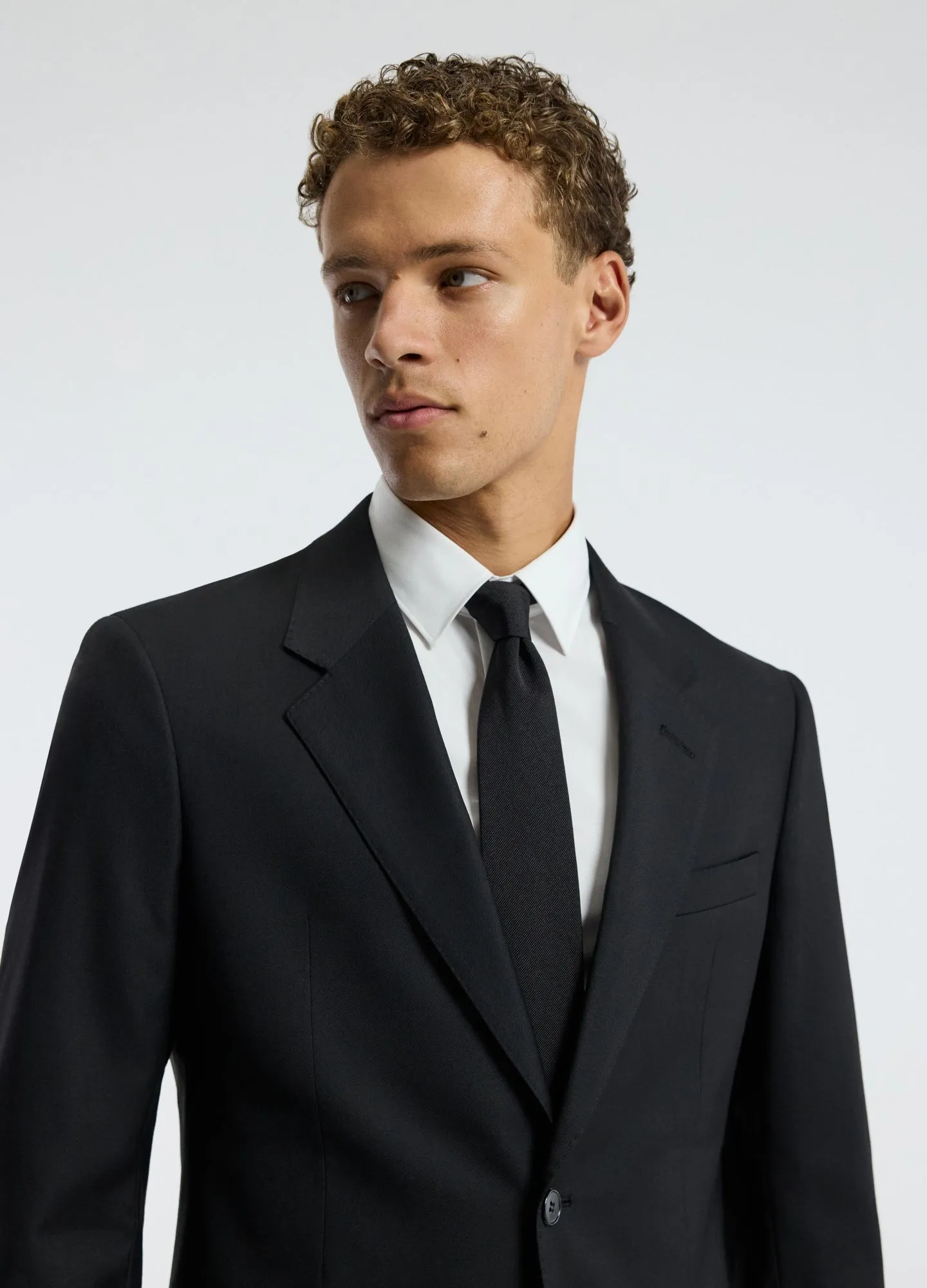 Wool Twill Suit Jacket Black sold by Calibre product image thumbnail 4