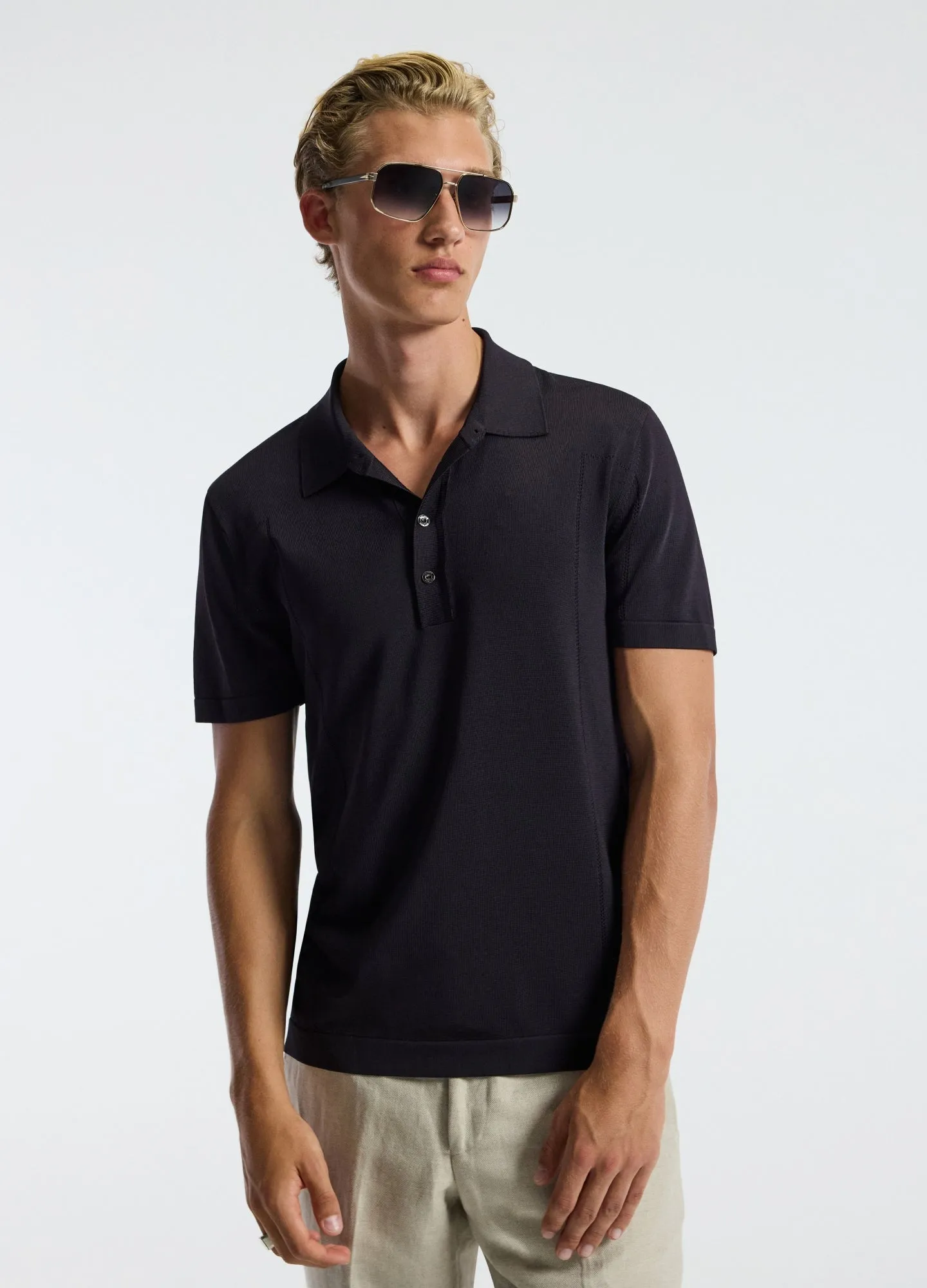 Shiny Rayon Polo Currant sold by Calibre product image thumbnail 3