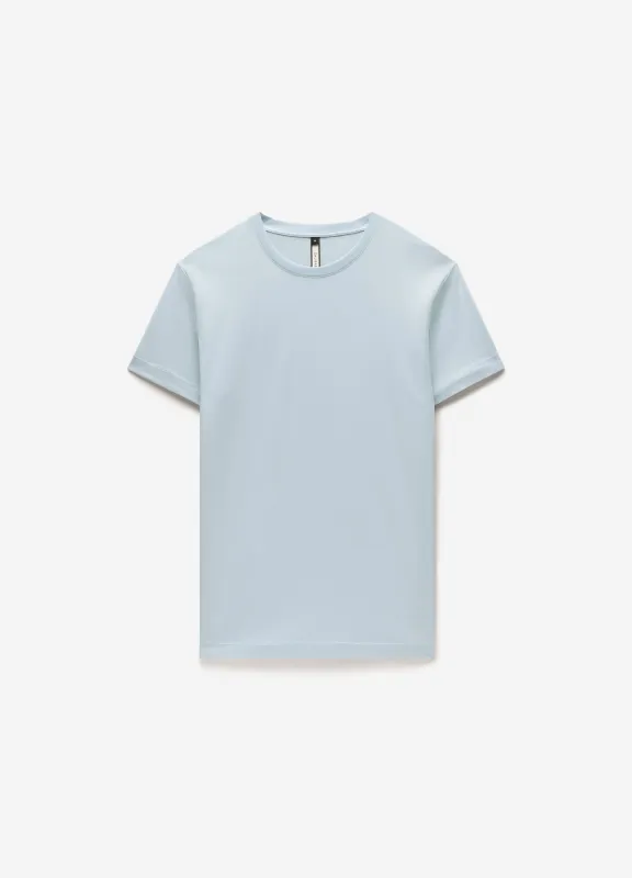 Mercerised Crew T-shirt Pale Blue sold by Calibre