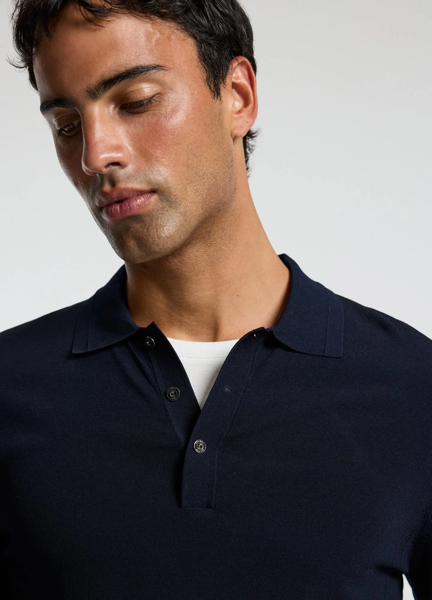Long Sleeve Tech Knit Polo Naval Blue sold by Calibre product image thumbnail 4
