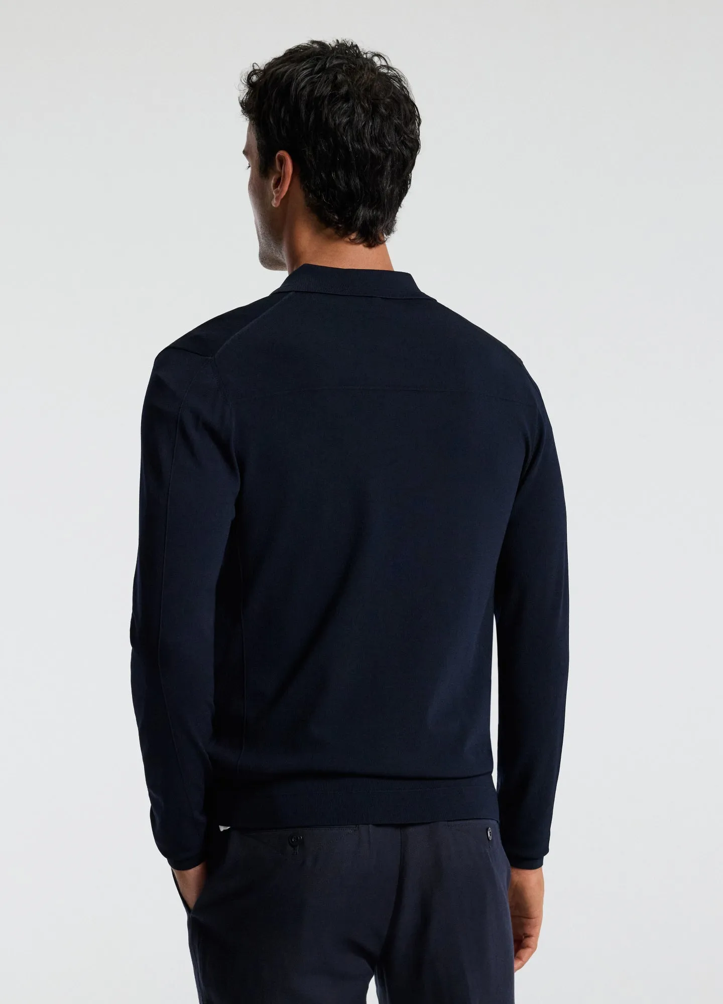 Long Sleeve Tech Knit Polo Naval Blue sold by Calibre product image thumbnail 5