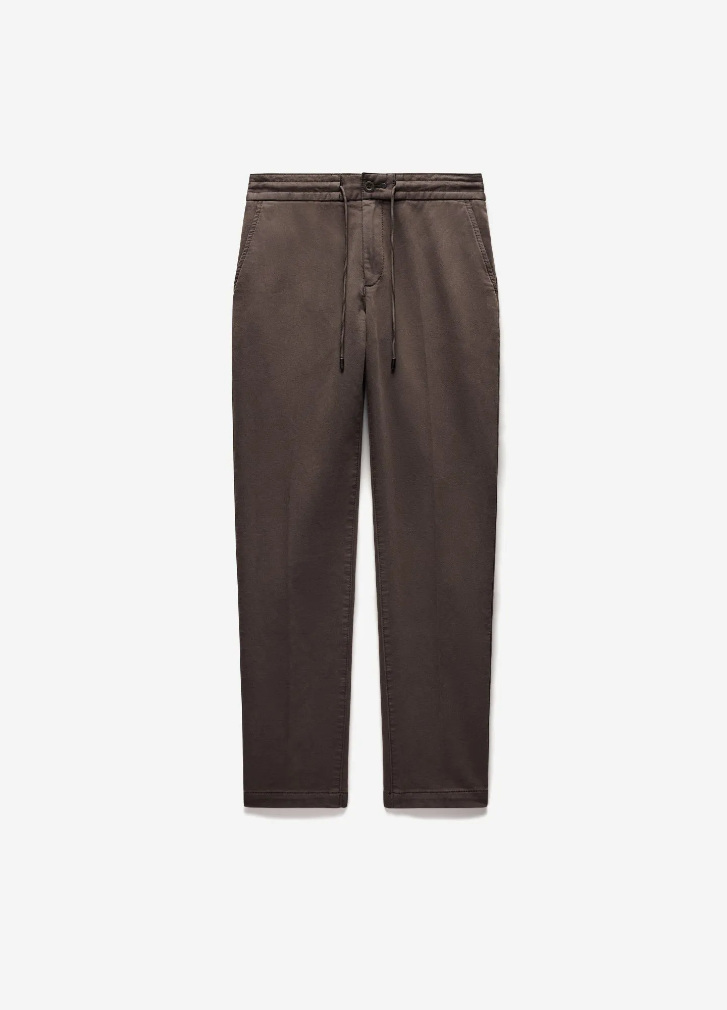 Dobby Denim Drawstring Pants Mocha sold by Calibre