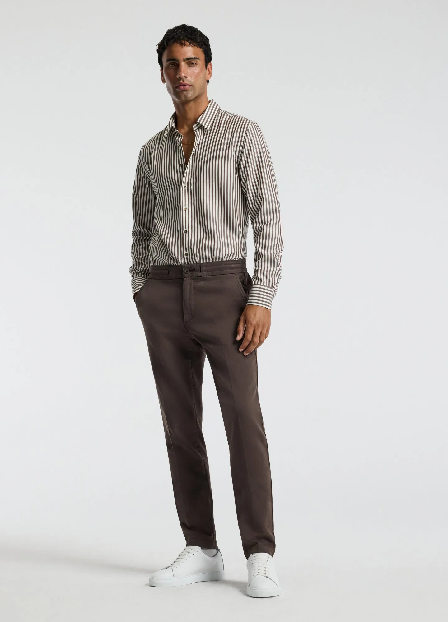 Dobby Denim Drawstring Pants Mocha sold by Calibre product image thumbnail 2