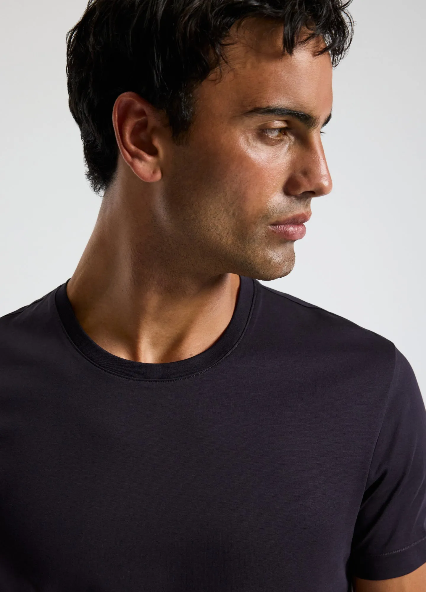 Mercerised Crew T-shirt Currant sold by Calibre product image thumbnail 4