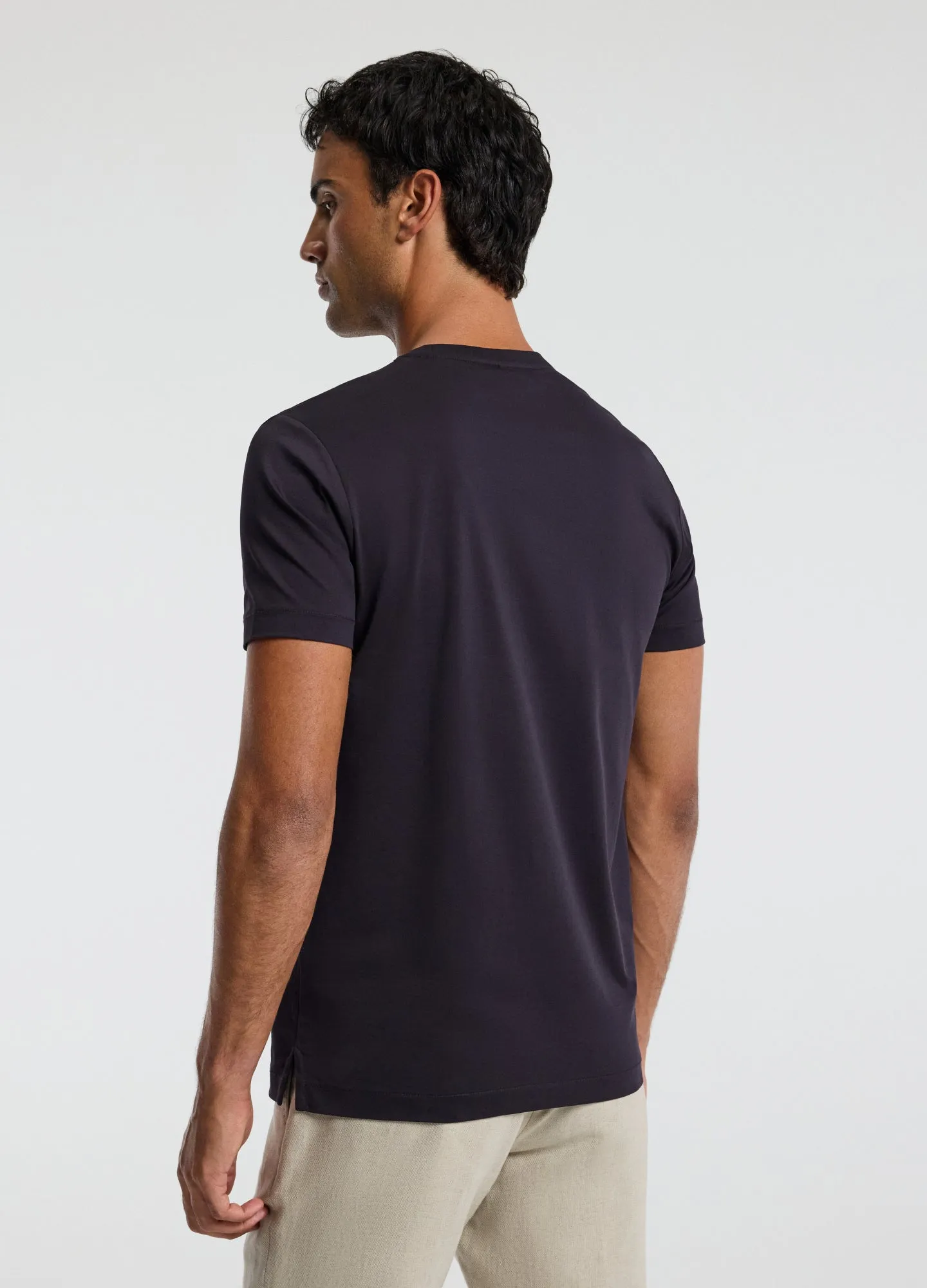 Mercerised Crew T-shirt Currant sold by Calibre product image thumbnail 5