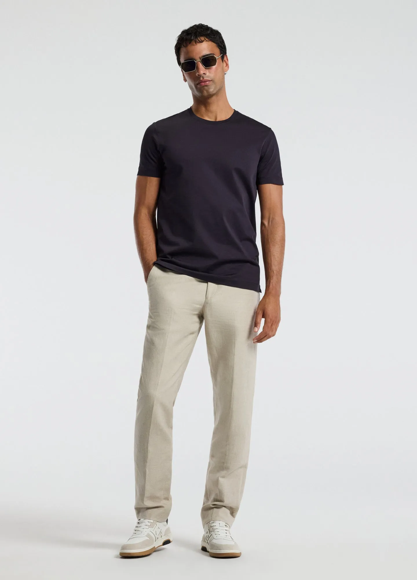 Mercerised Crew T-shirt Currant sold by Calibre product image thumbnail 2