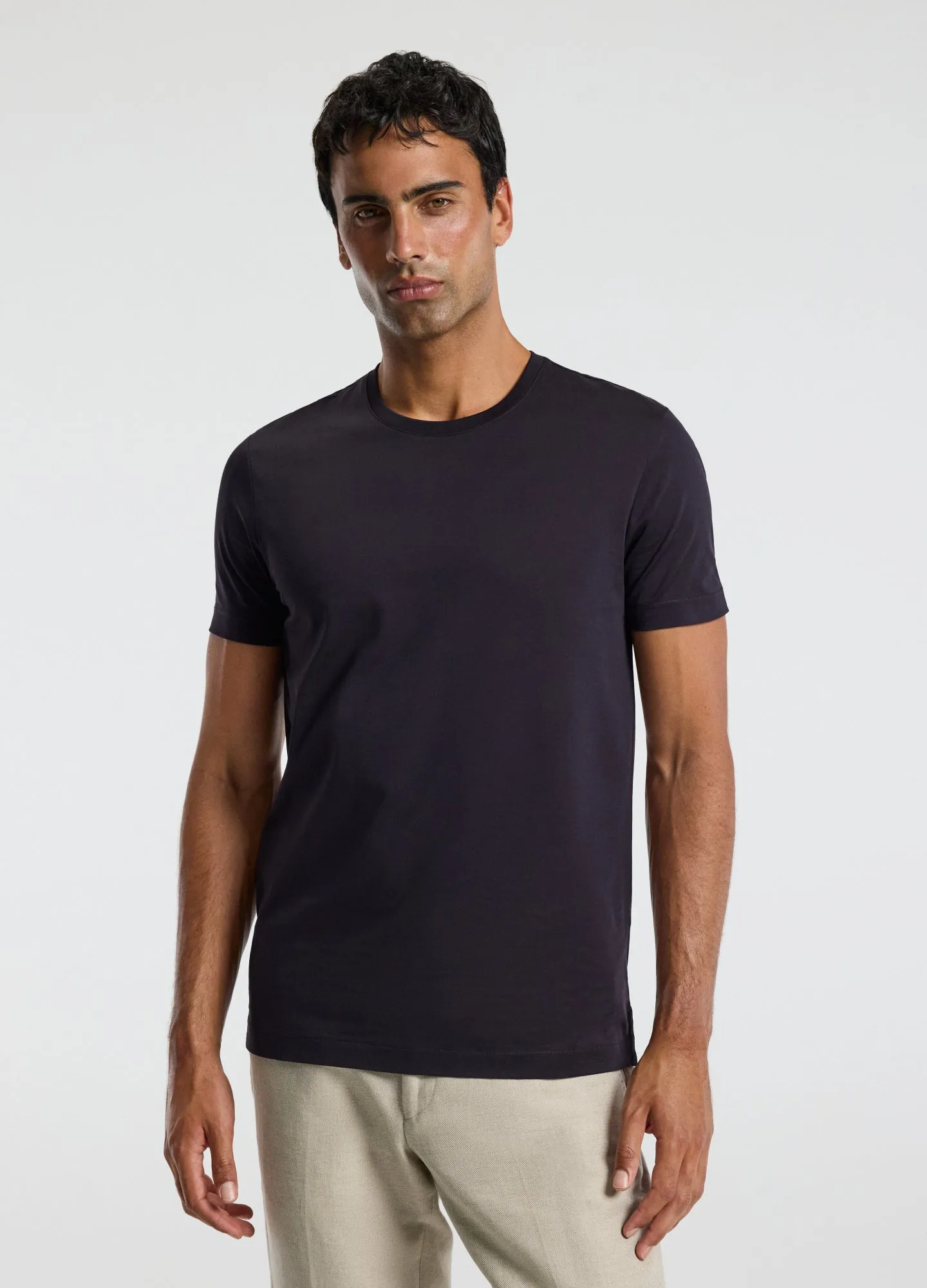 Mercerised Crew T-shirt Currant sold by Calibre product image thumbnail 3