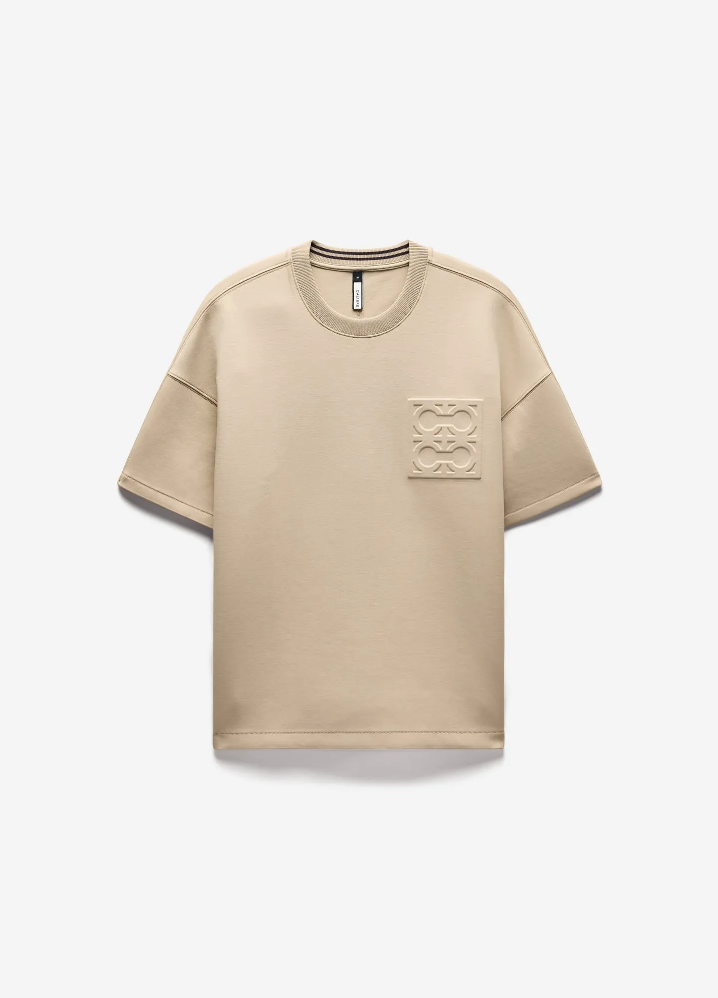 Embossed Logo Short Sleeve Sweat Top Dune sold by Calibre