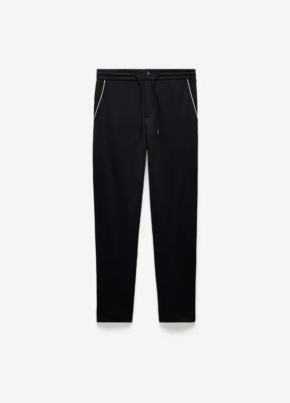 Contrast Jersey Track Pants Black sold by Calibre