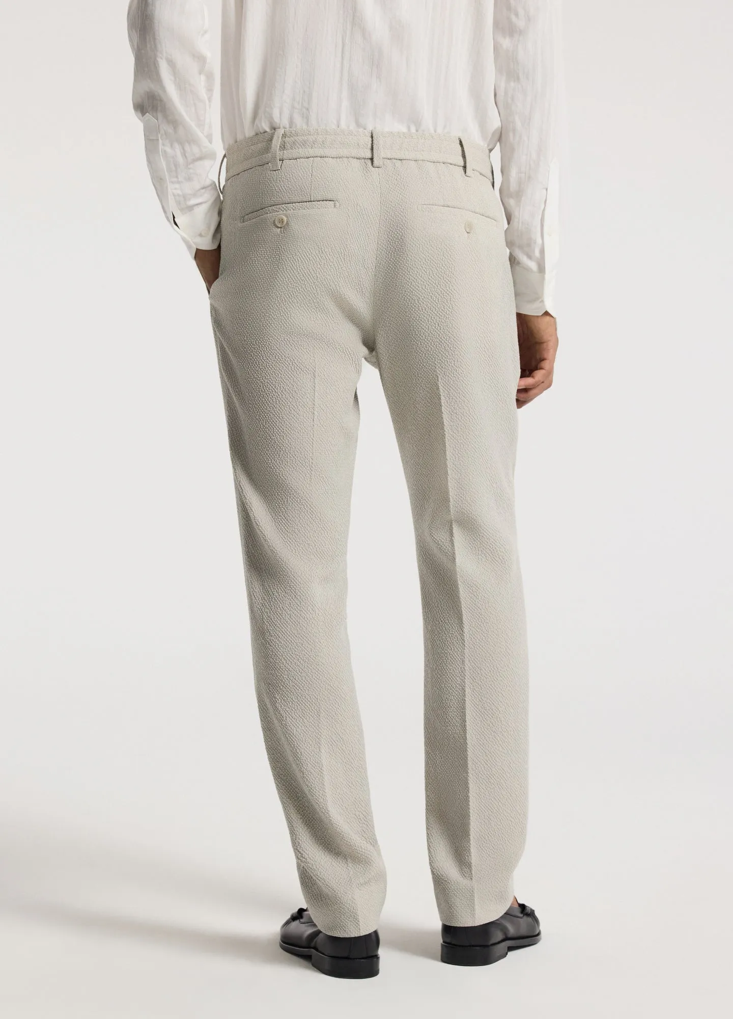 Slim Textured Wool Pants Neutral sold by Calibre product image thumbnail 5