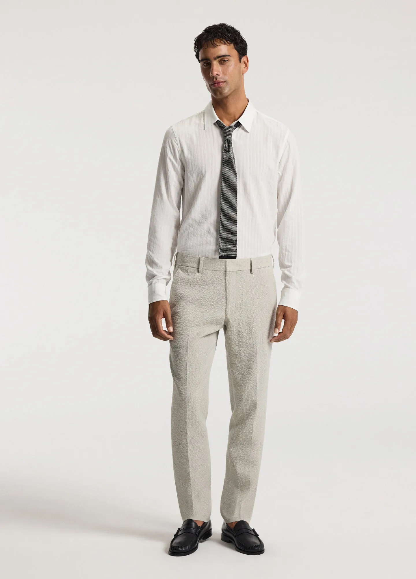 Slim Textured Wool Pants Neutral sold by Calibre product image thumbnail 2