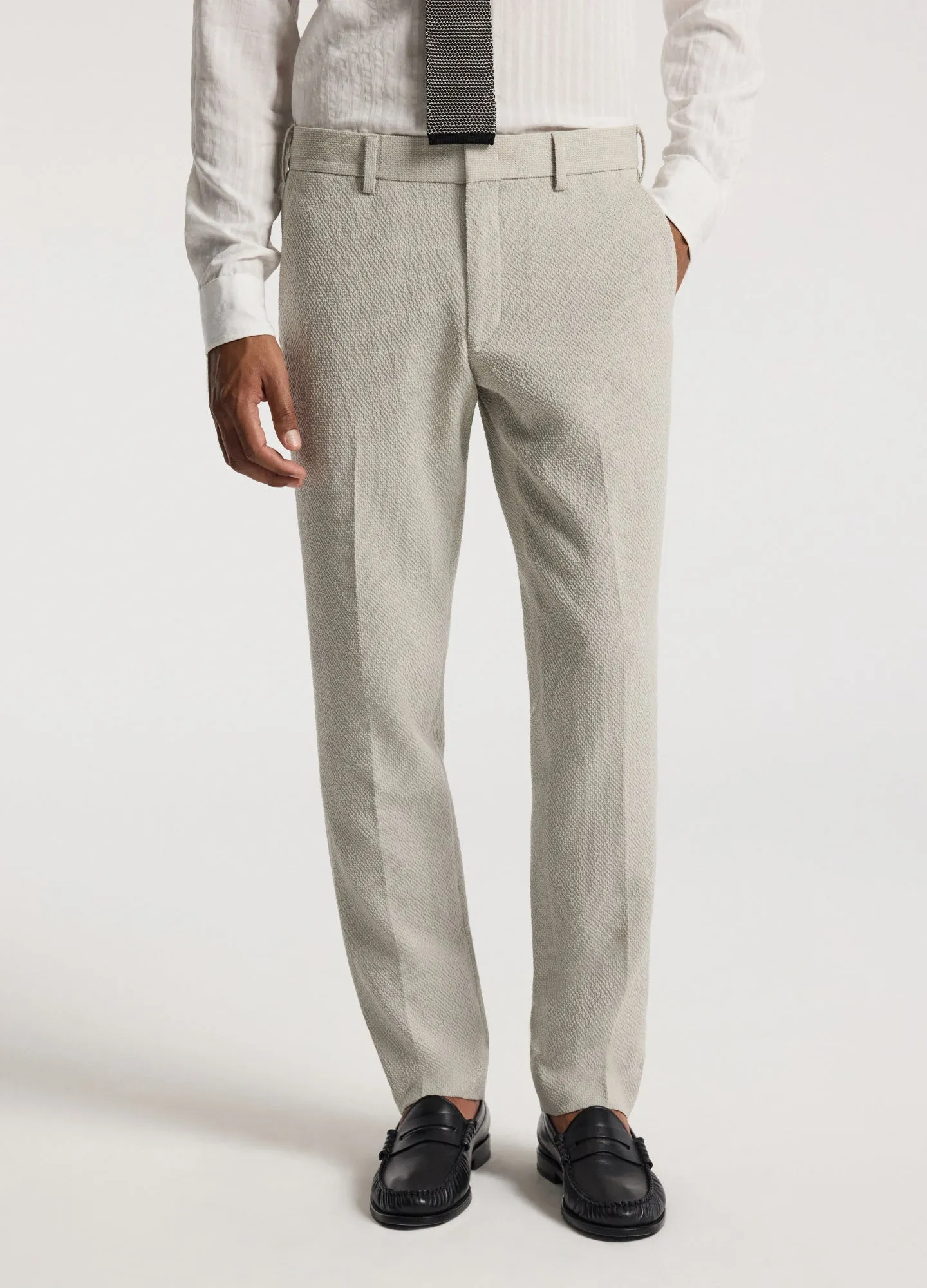 Slim Textured Wool Pants Neutral sold by Calibre product image thumbnail 3