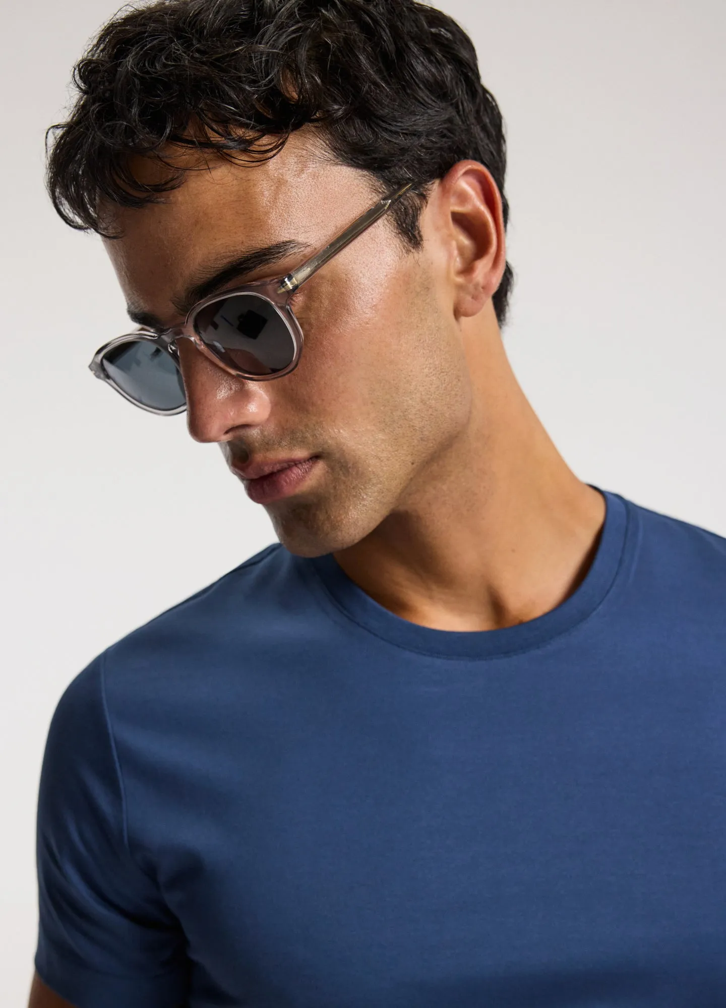 Mercerised Crew Neck T-shirt Marine sold by Calibre product image thumbnail 4