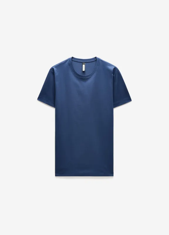 Mercerised Crew Neck T-shirt Marine made by Calibre