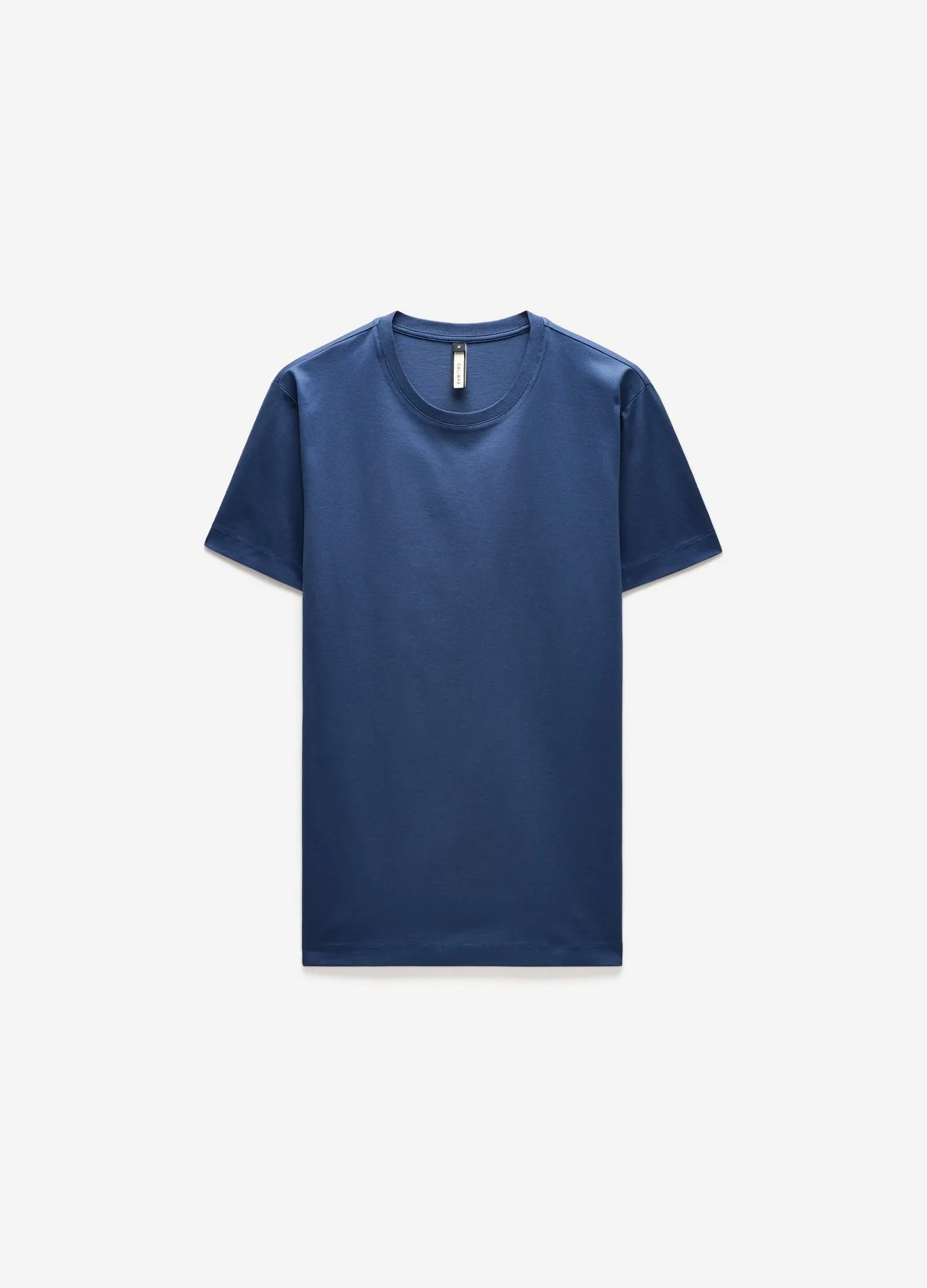 Mercerised Crew Neck T-shirt Marine sold by Calibre