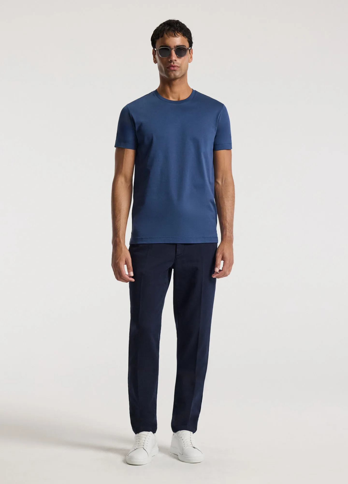 Mercerised Crew Neck T-shirt Marine sold by Calibre product image thumbnail 2
