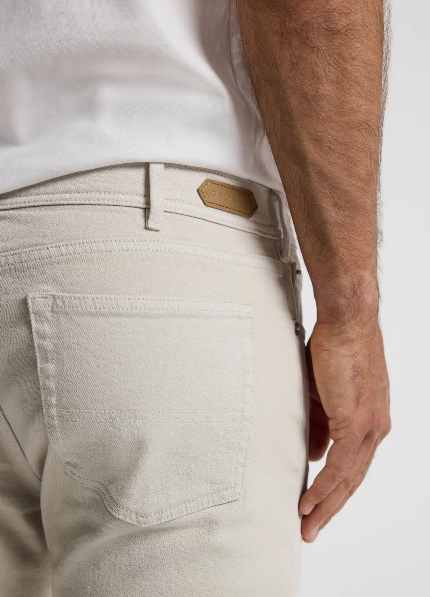 Skinny Fit Overdyed Jeans Natural sold by Calibre product image thumbnail 4