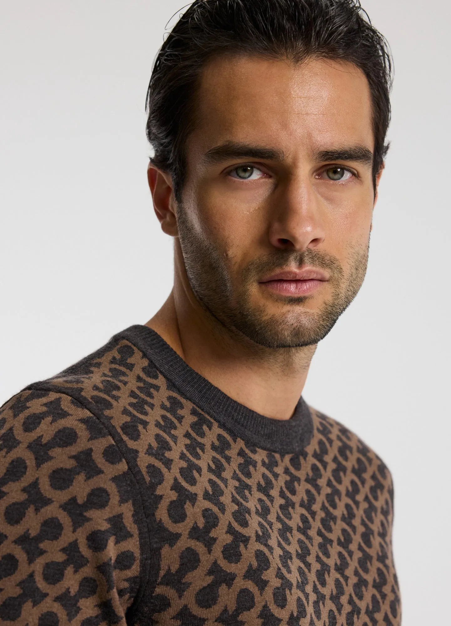 Monogram Jacquard Merino Wool Sweater Camel sold by Calibre product image thumbnail 4