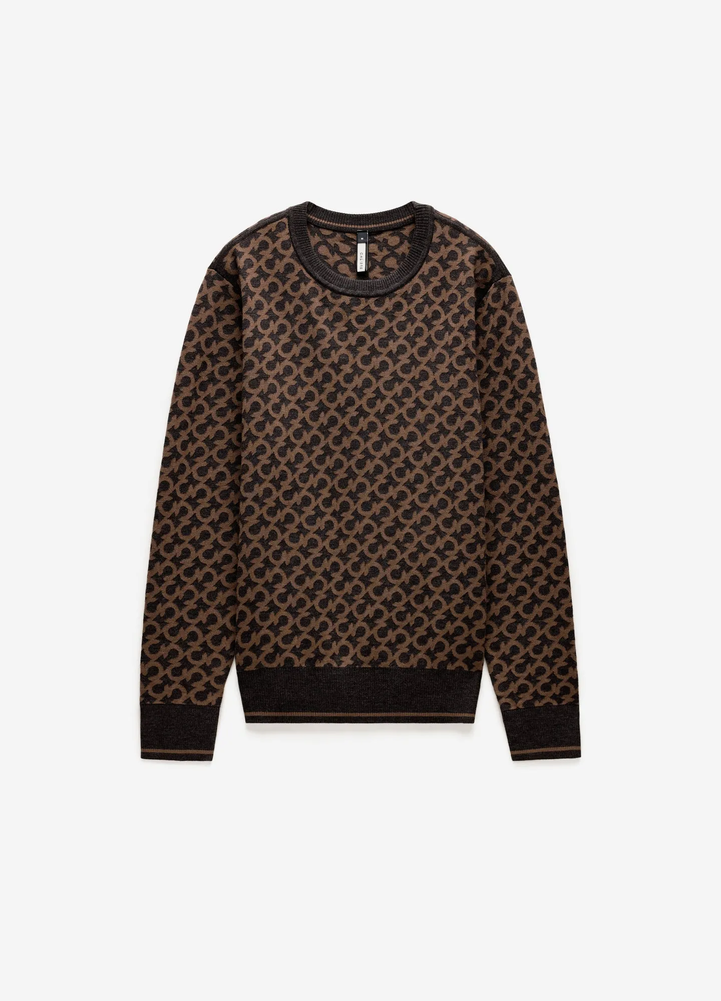Monogram Jacquard Merino Wool Sweater Camel sold by Calibre