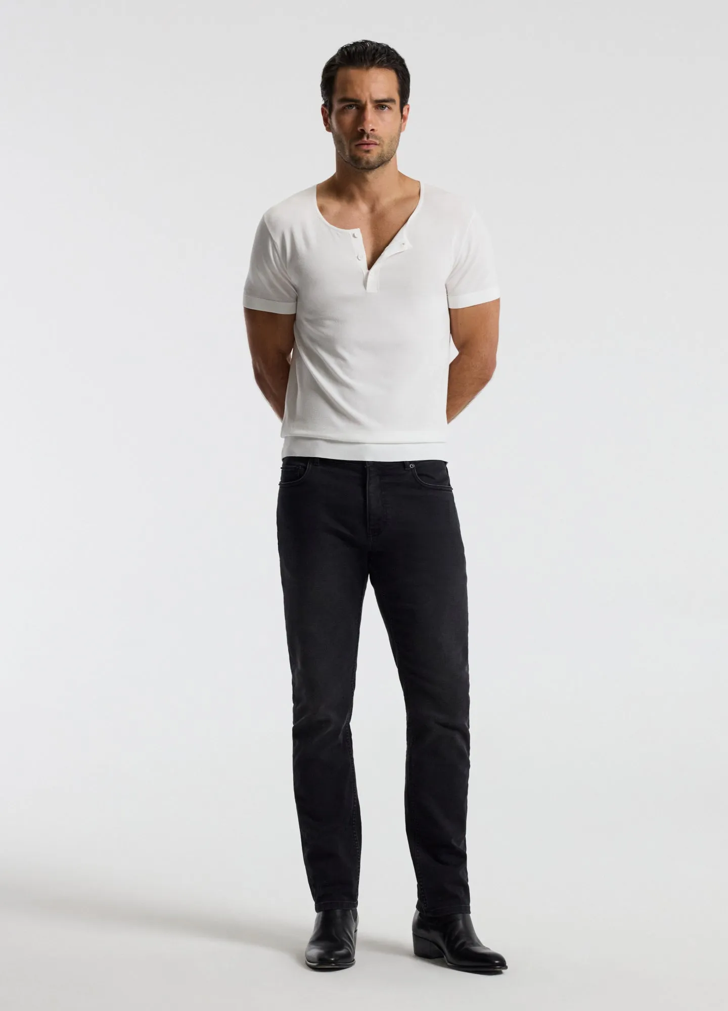 Slim Fit Dobby Denim Jeans Black Carbon sold by Calibre product image thumbnail 2