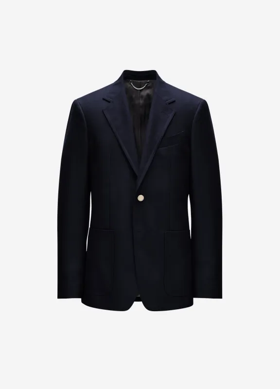 Tailored Wool Blazer Navy made by Calibre