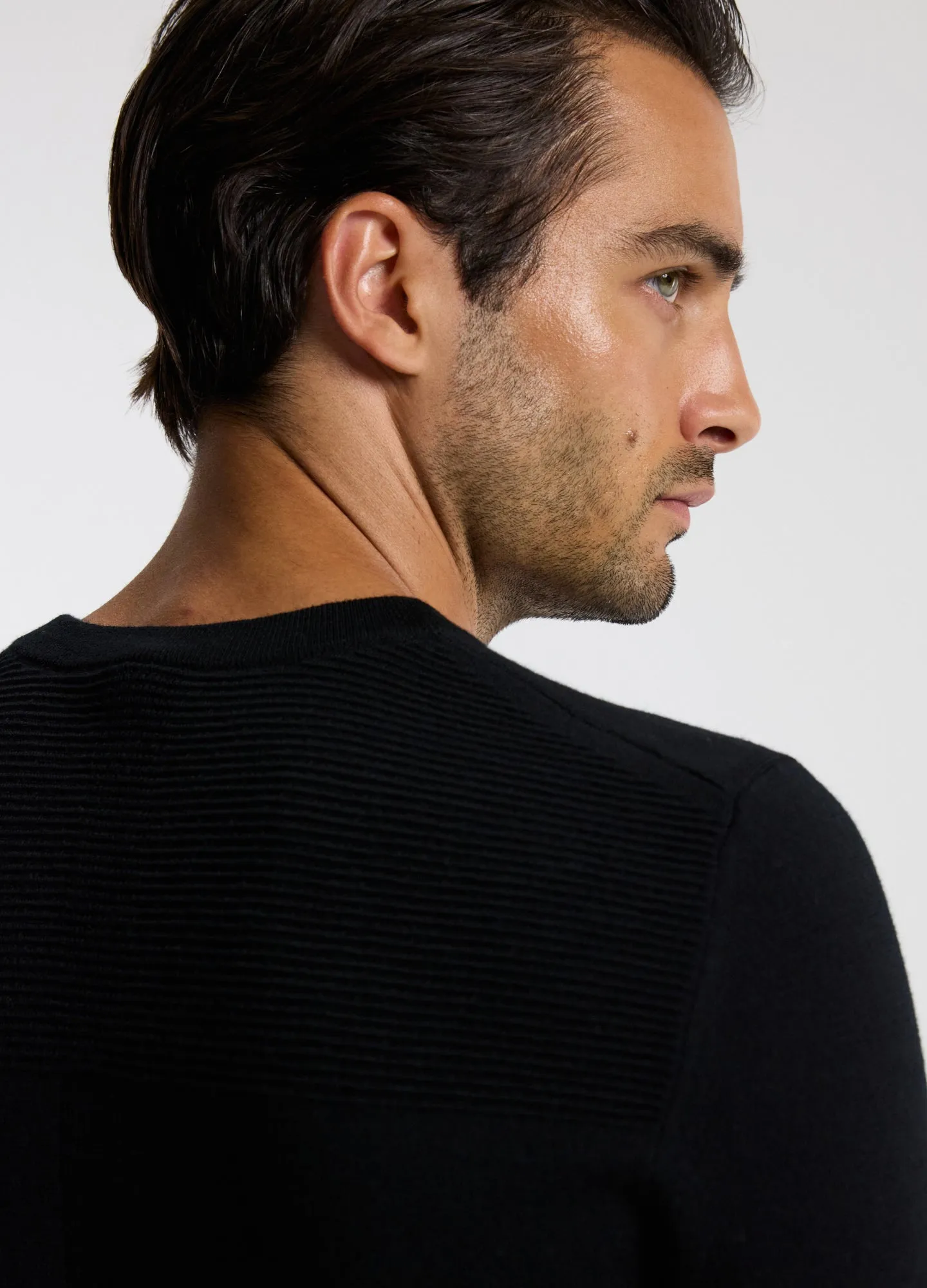 Merino Wool Crew Neck Sweater Black sold by Calibre product image thumbnail 4