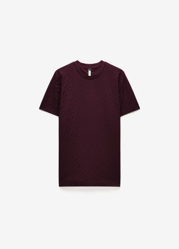 Monogram Jacquard T-shirt Oxblood made by Calibre