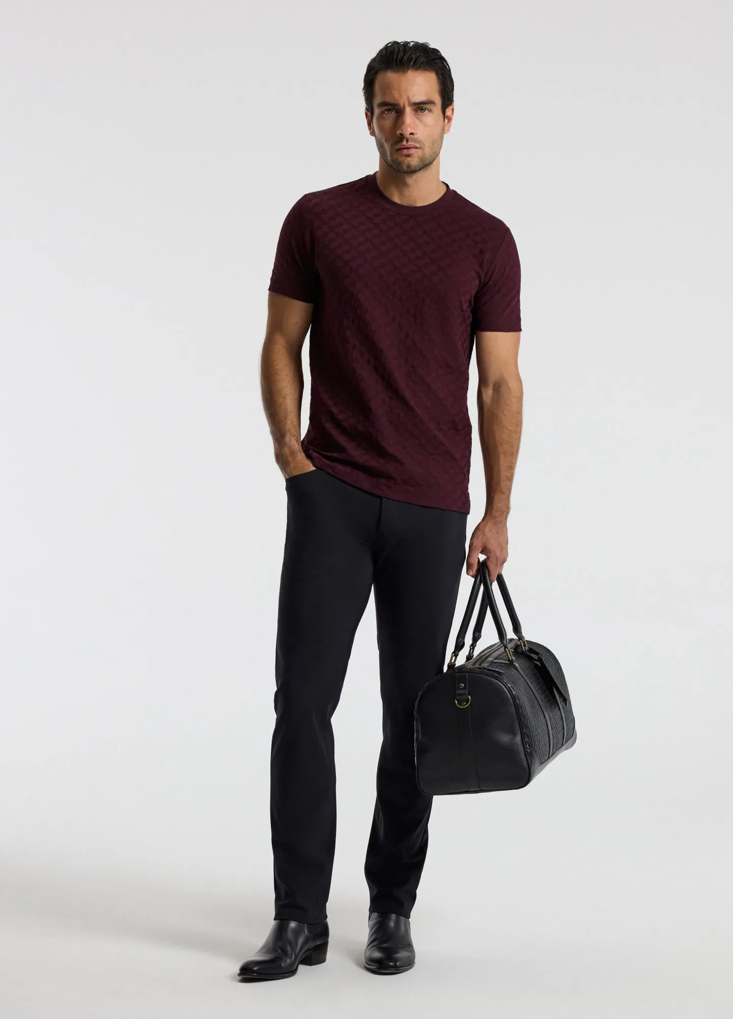 Monogram Jacquard T-shirt Oxblood sold by Calibre product image thumbnail 2