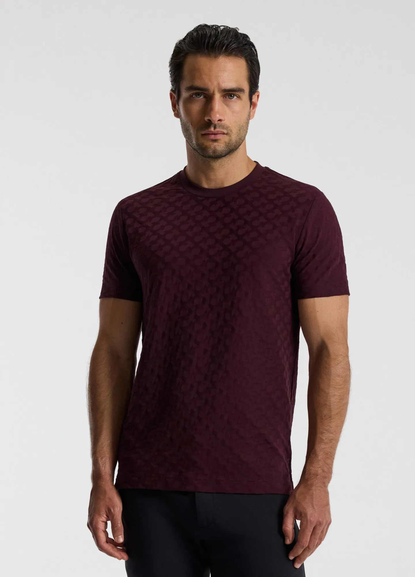 Monogram Jacquard T-shirt Oxblood sold by Calibre product image thumbnail 3