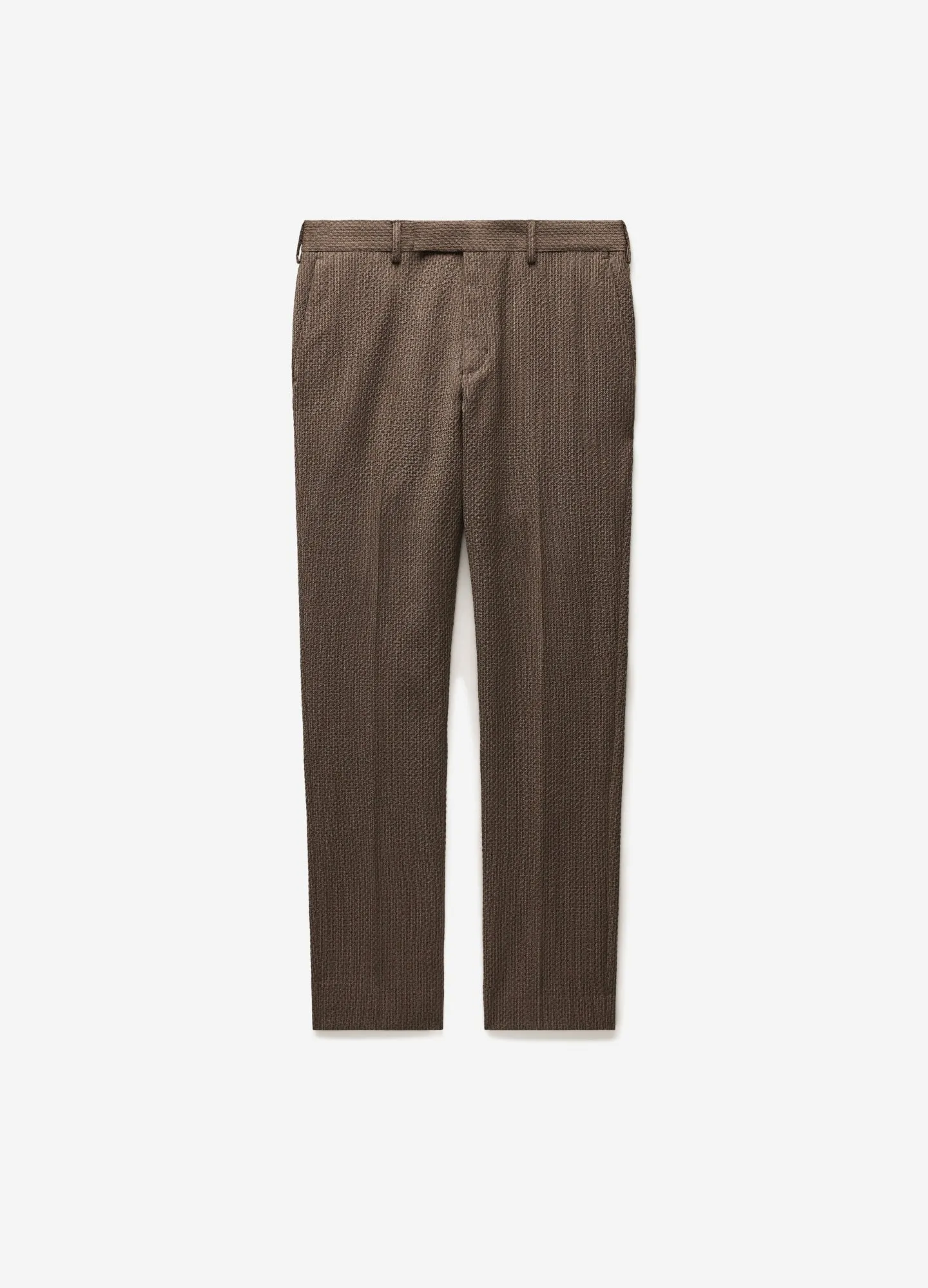 Slim Micro Jacquard Wool Pant Mocha sold by Calibre