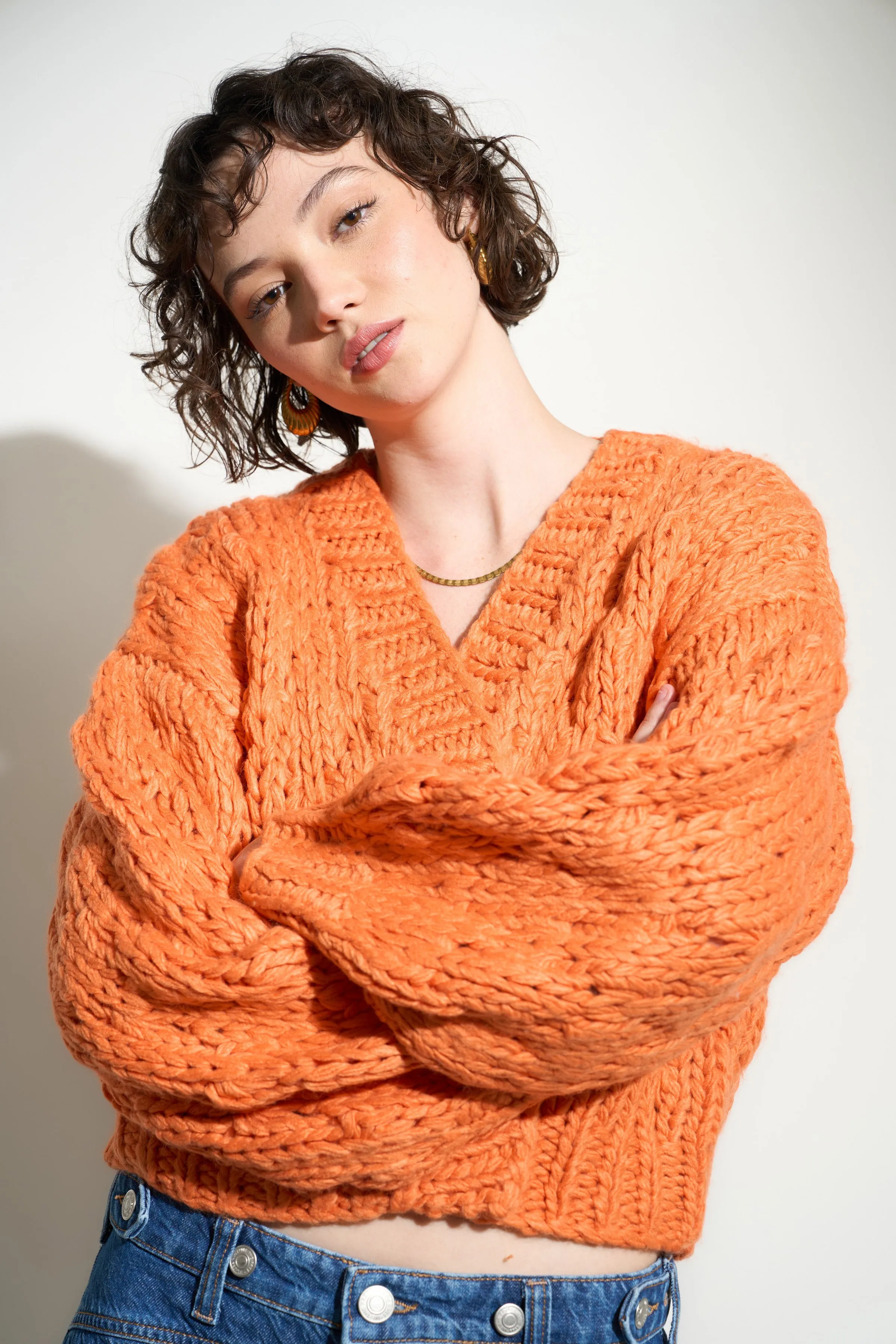 Gigi Cardigan - Orange Peel sold by Callahan