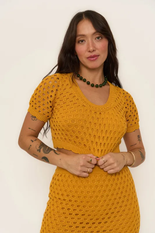 Maritza Crop Top - Bronze sold by Callahan