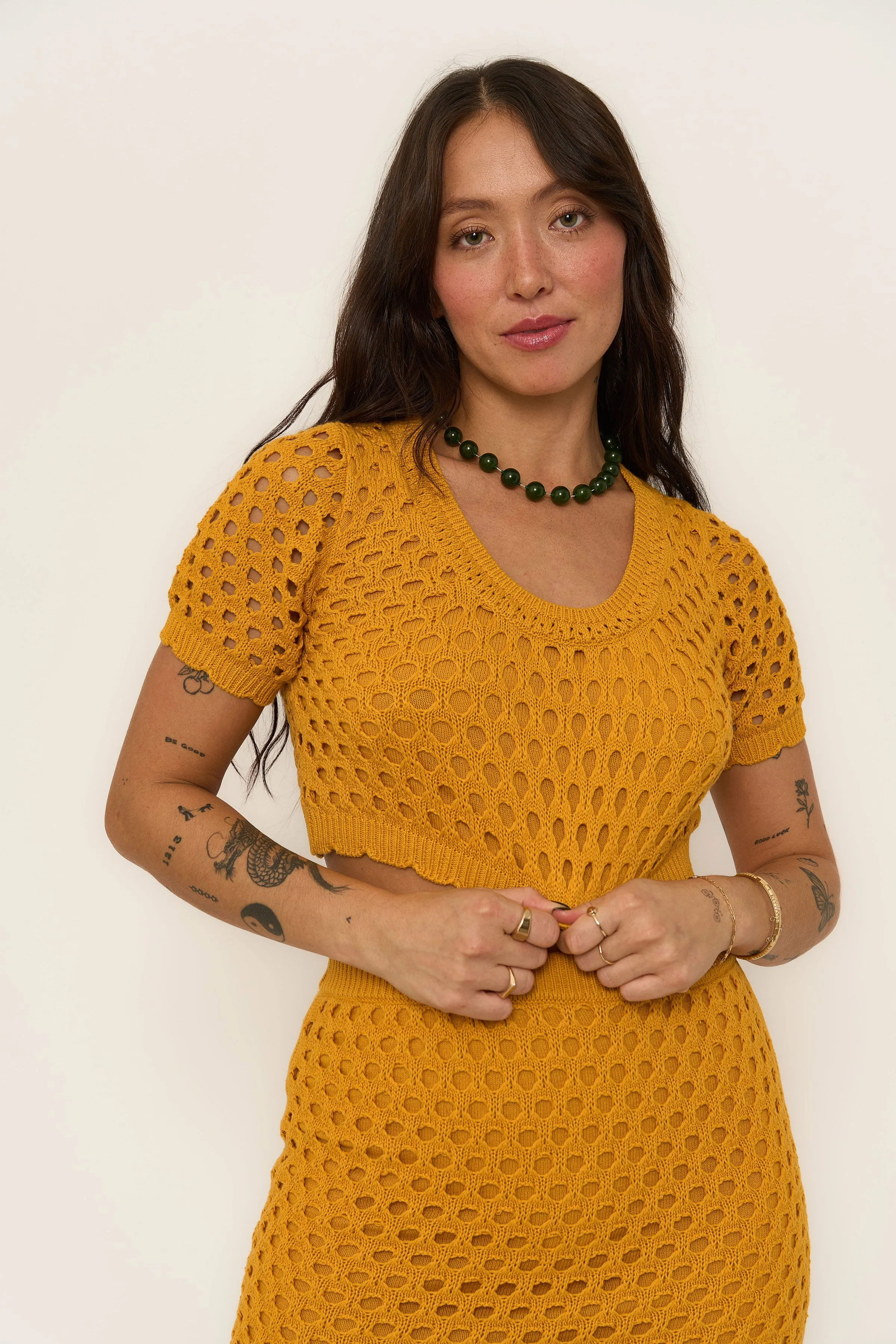 Maritza Crop Top - Bronze sold by Callahan