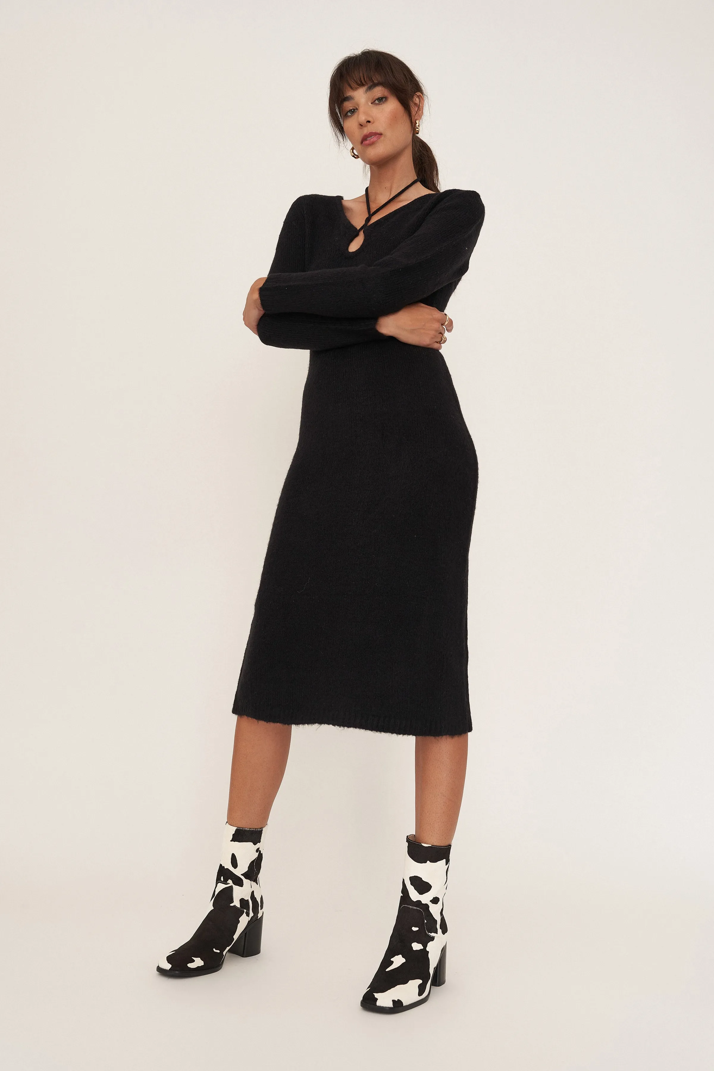 Stella Midi Dress - Black sold by Callahan