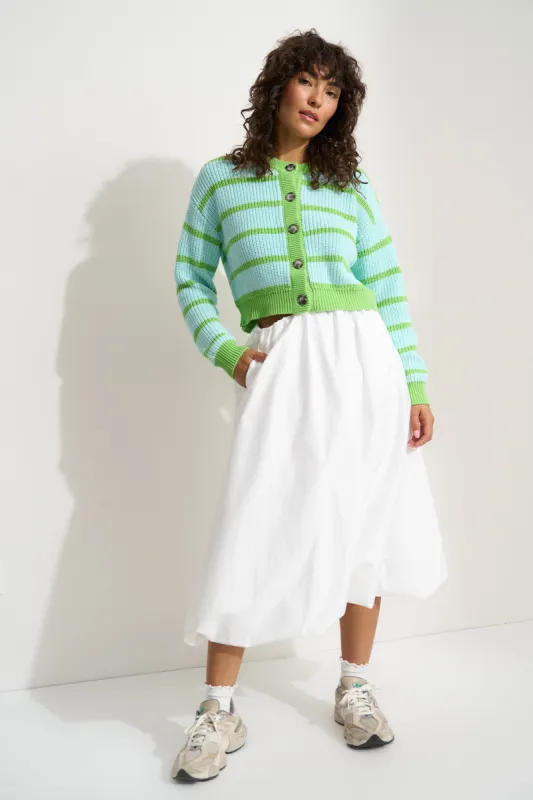 Fiona Cardigan - Kiwi & Seafoam sold by Callahan