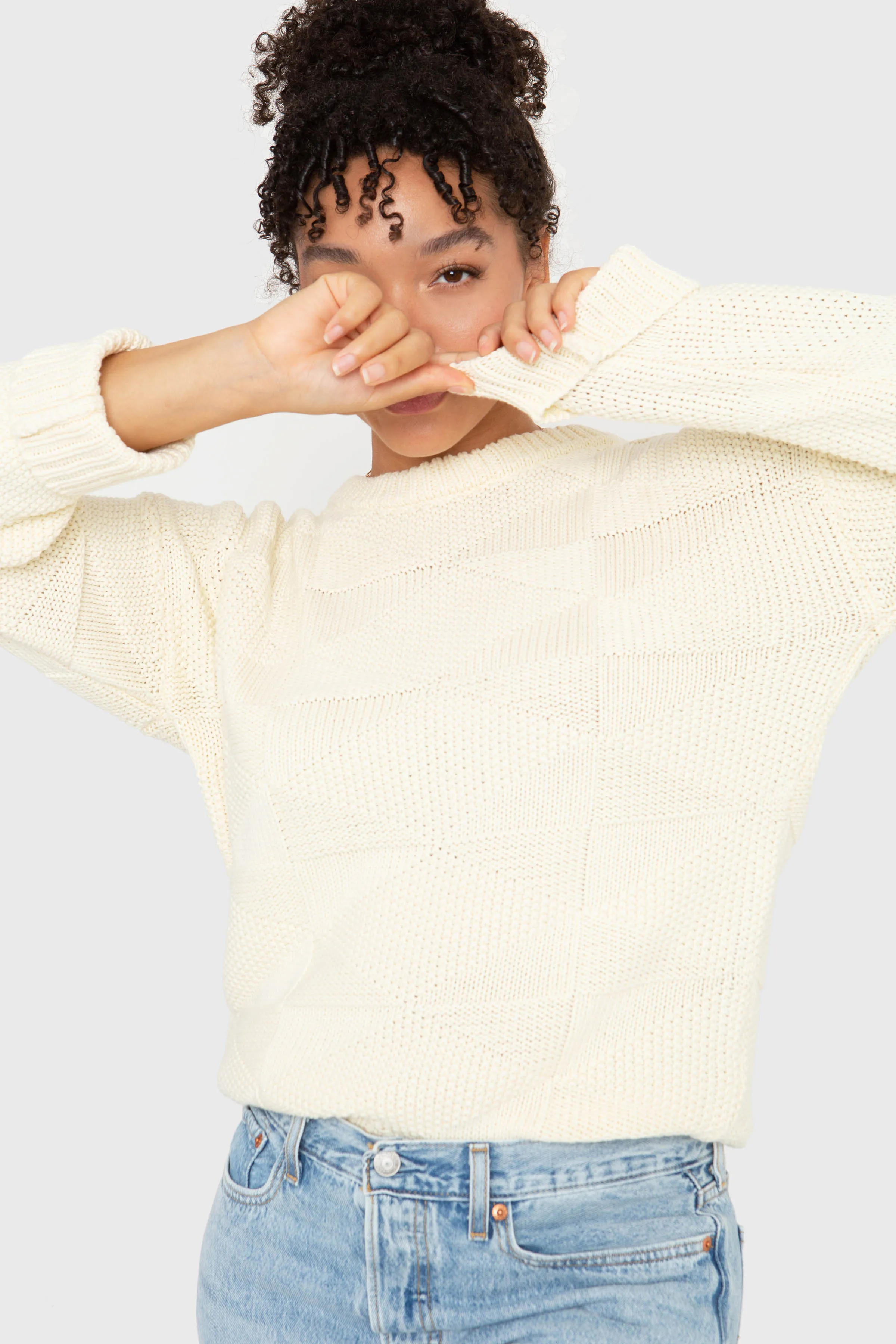 The Geo Knit - Creme sold by Callahan