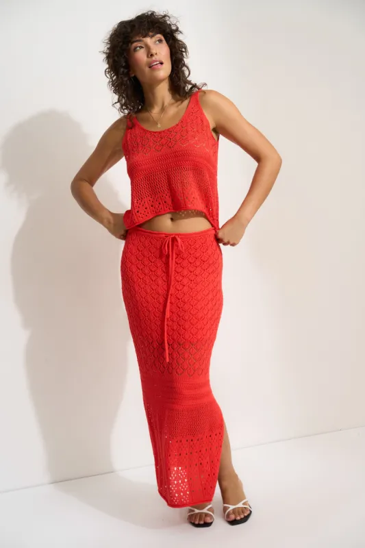 Willow Maxi Skirt - Tomato sold by Callahan
