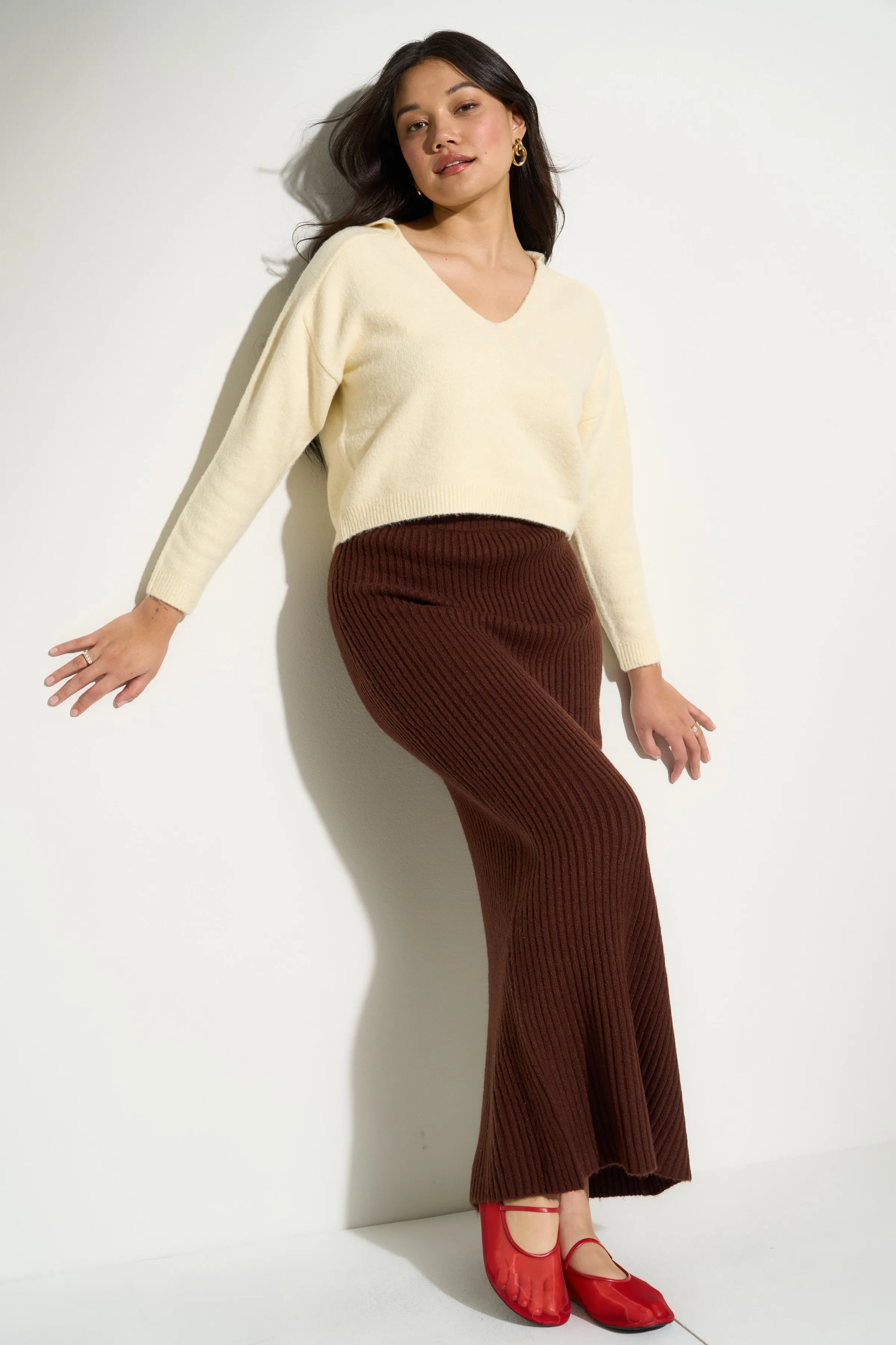 Camille Knit Pullover - Creme sold by Callahan