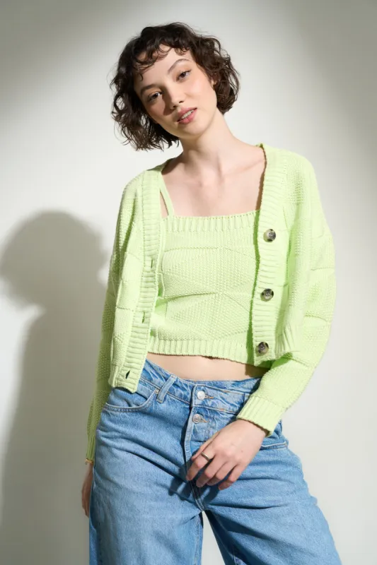Penelope Cardi Set - Lime - Sample sold by Callahan