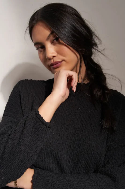 The Mock Neck Pullover - Black sold by Callahan