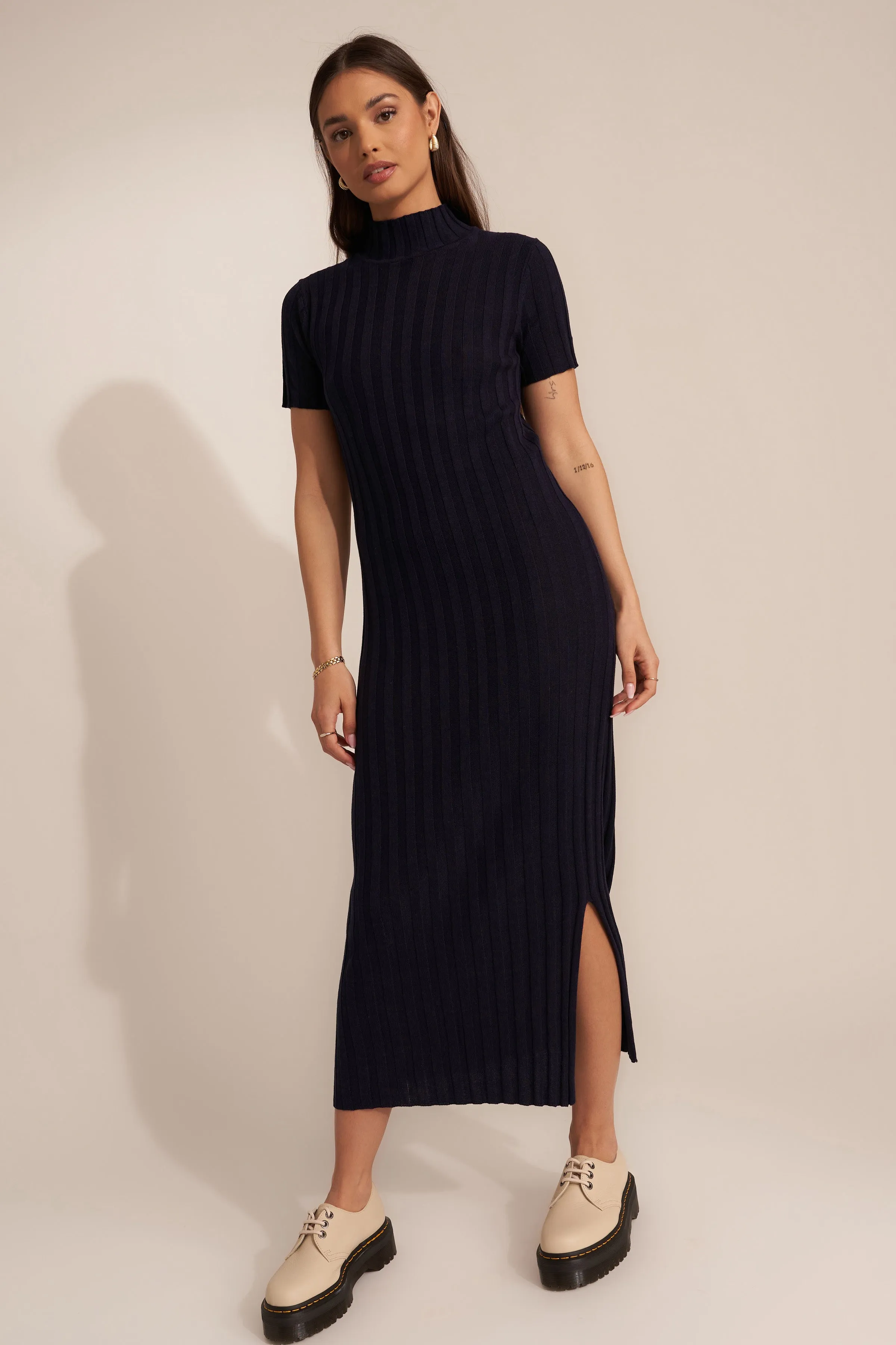 Pia Midi Dress - Navy sold by Callahan