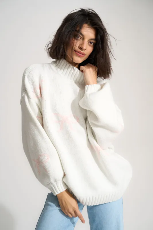 Bellamy Knit Pullover - White Bow sold by Callahan