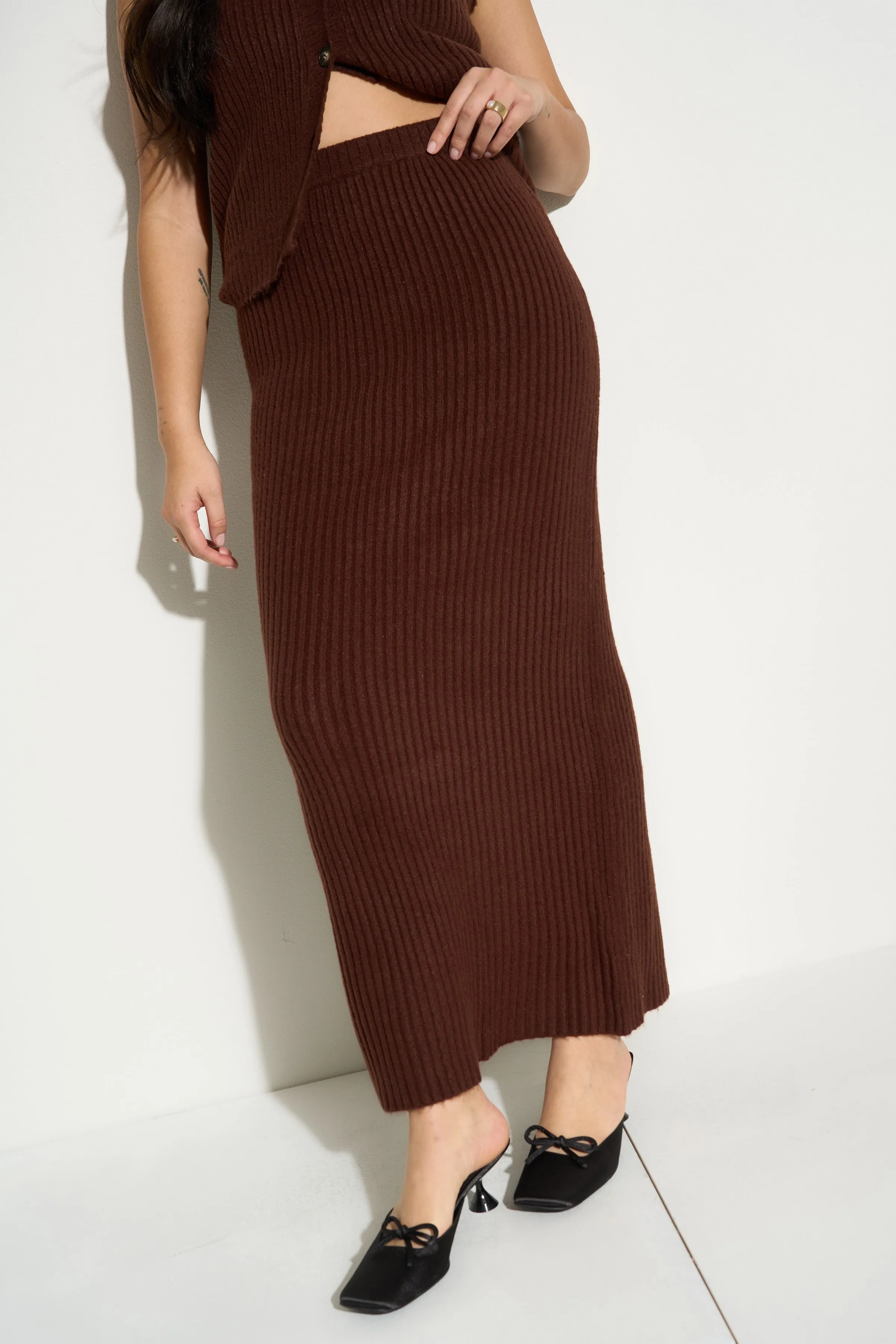 Mina Maxi Skirt - Espresso sold by Callahan