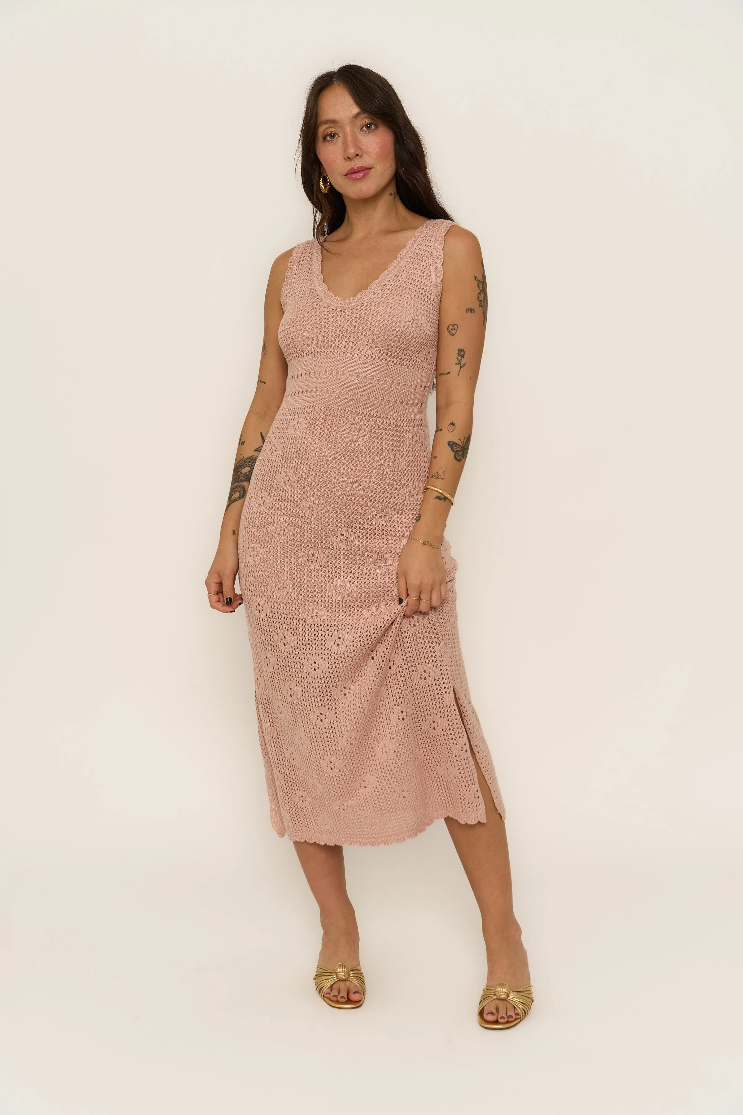 Valentina Midi Dress - Rose sold by Callahan