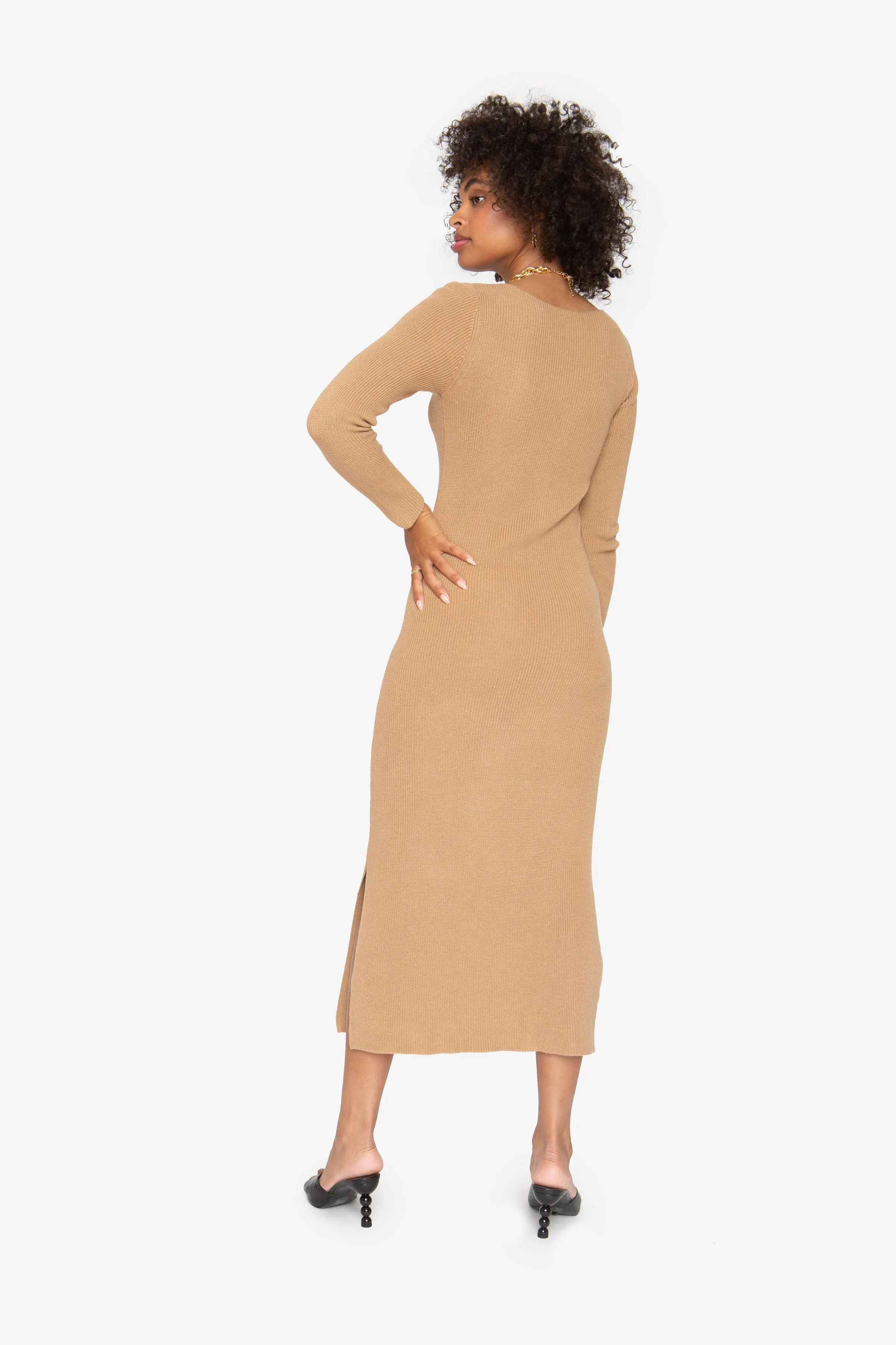 Lila Midi Dress - Coffee sold by Callahan product image thumbnail 2