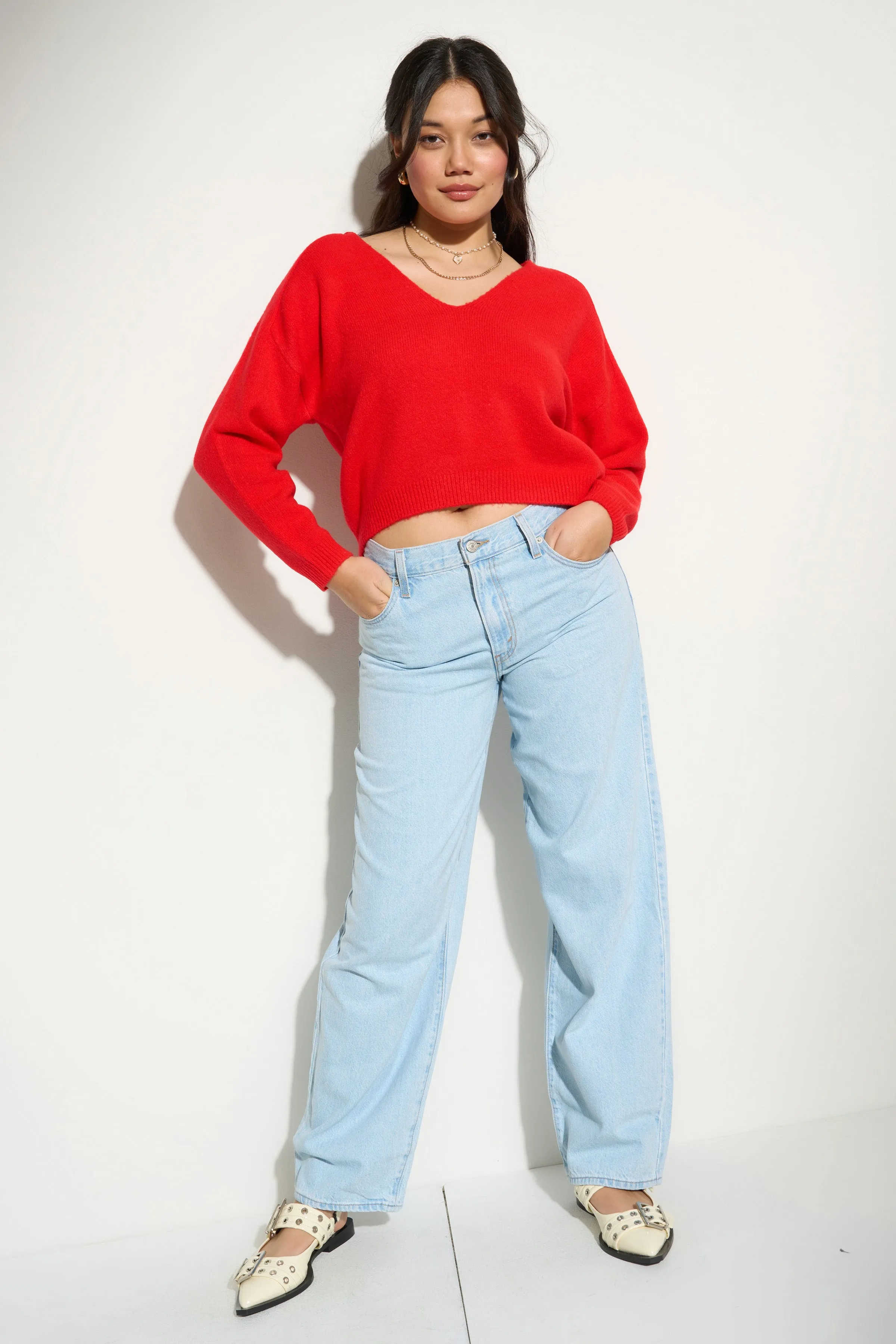 Camille Knit Pullover - Red sold by Callahan