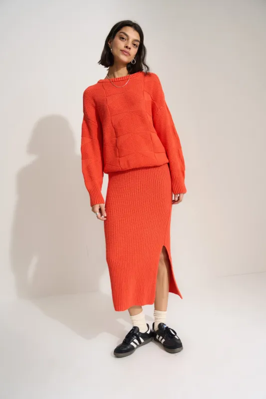 The Geo Knit - Tomato sold by Callahan